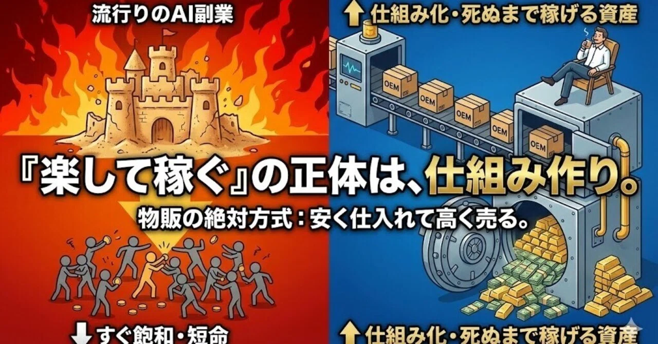 【本質】「楽して稼ぐ」の正体。10年先も生き残るための副業戦略
