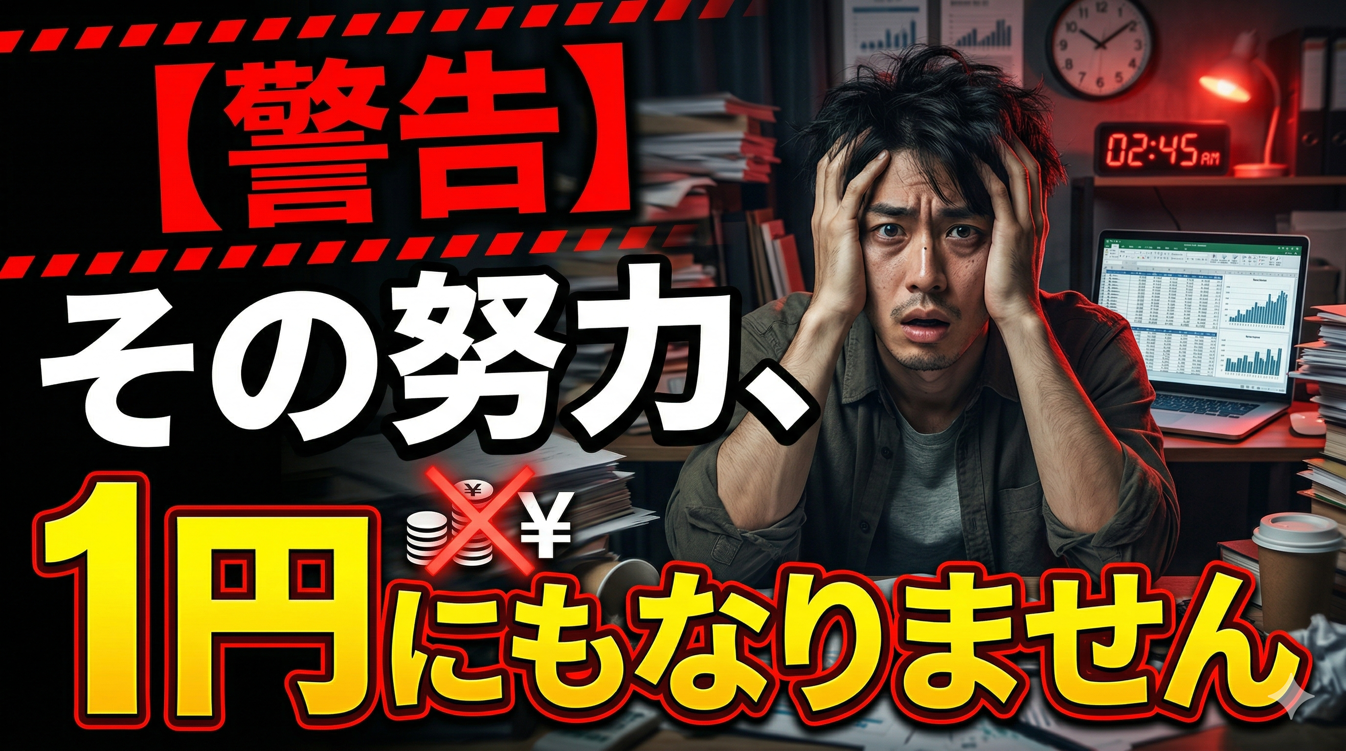 【警告】その努力、1円にもなりませんよ